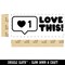 Love This Heart Speech Bubble Teacher Student School Self-Inking Rubber Stamp Ink Stamper